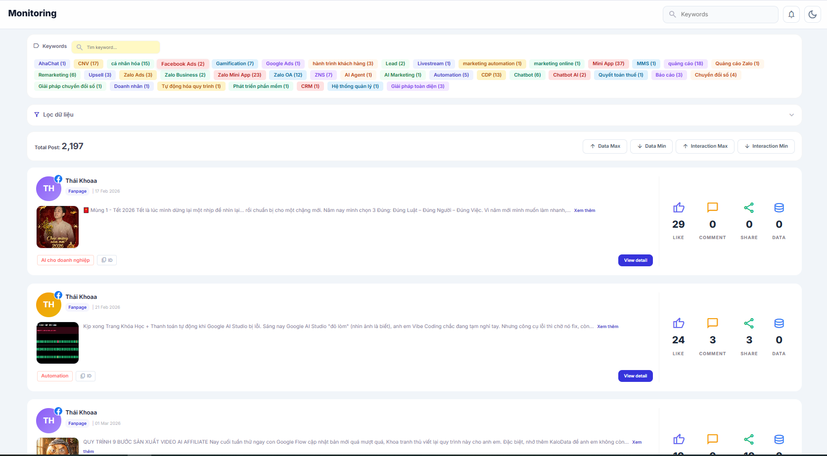 Dashboard ERP Signal