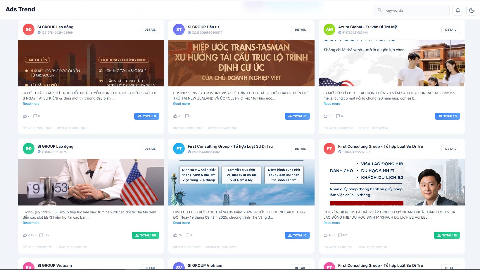 Hero Dashboard Định Cư